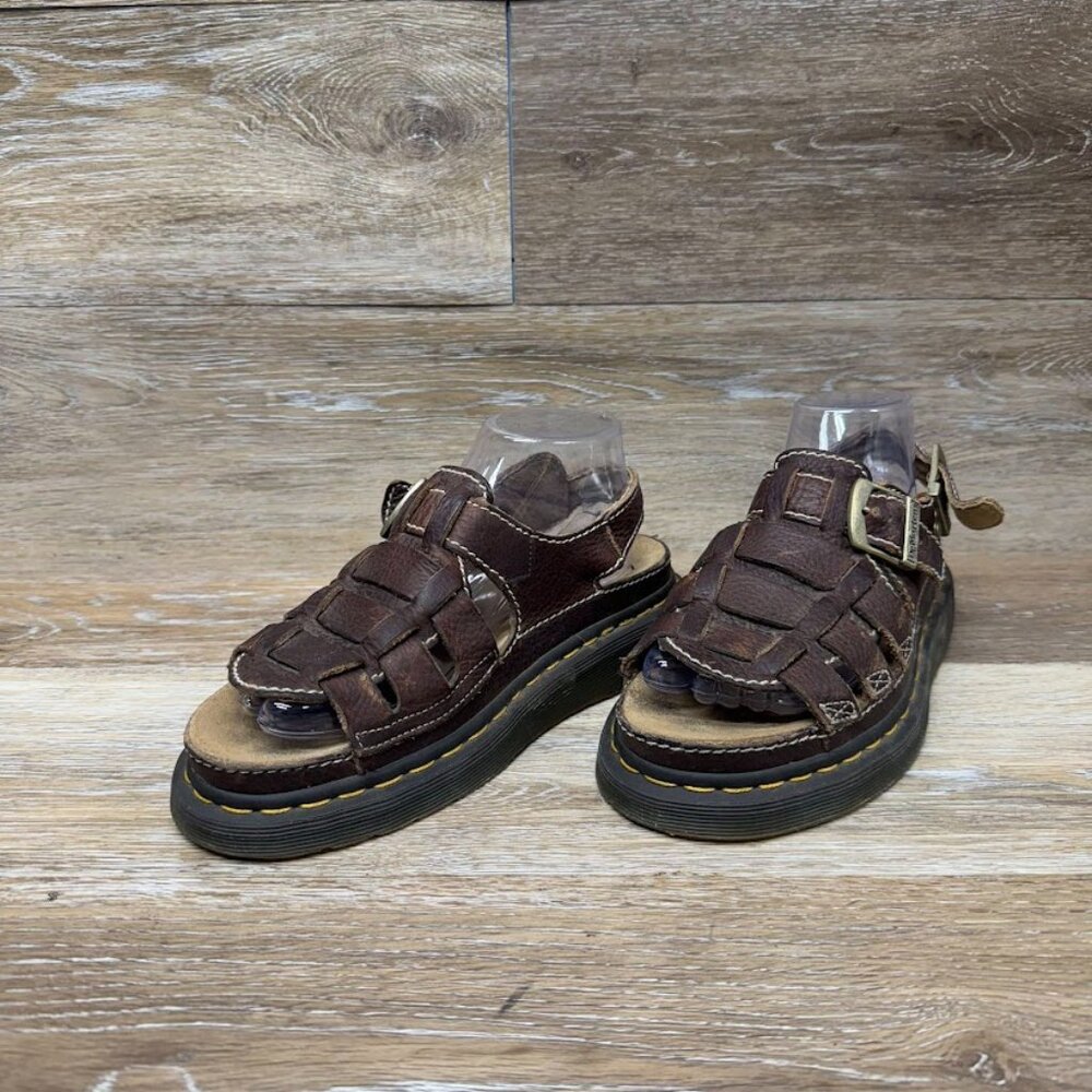 Dr. Martens Brown Leather Fisherman Sandals